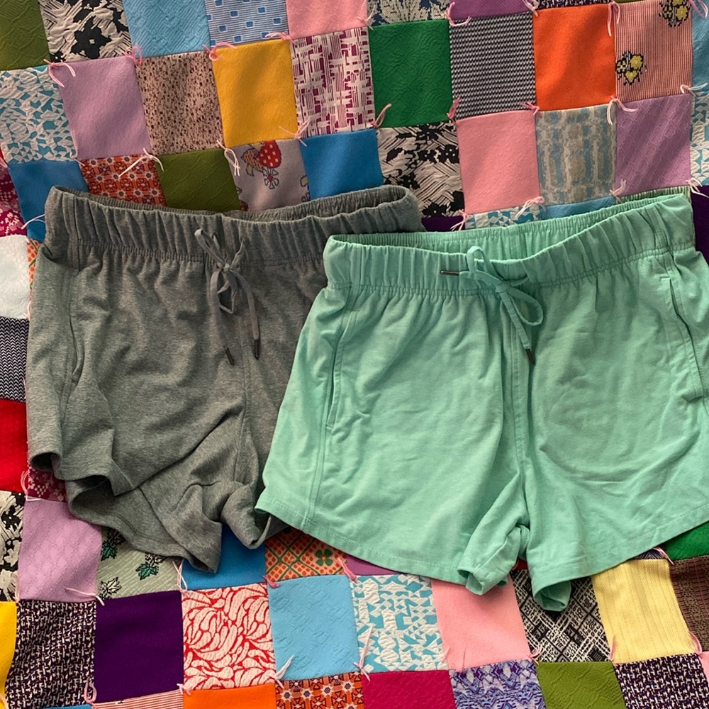 2 pairs athletic works soft shorts size S